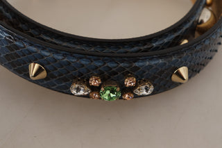 Elegant Leather Shoulder Bag Strap In Blue