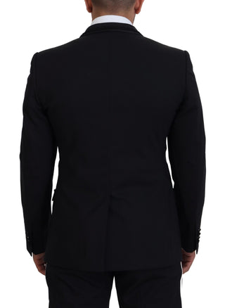 Elegant Black Silk-lined Evening Blazer