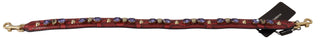 Elegant Red Python Leather Handbag Strap