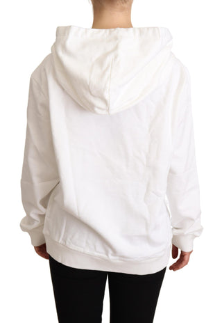 White L'amore Motive Hooded Sweater - Luxury for You