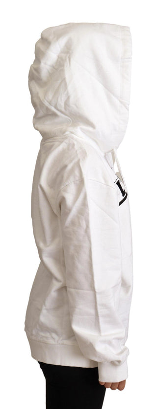 White L'amore Motive Hooded Sweater - Luxury for You