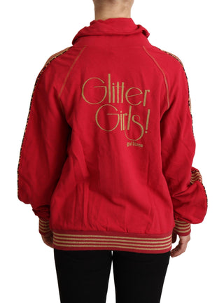 Radiant Red Cotton Full Zip Hooded Jacket - Luxury for You