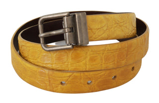 Exotic Yellow Animal Pattern Leather Belt - Luxury for You