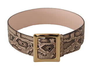 Elegant Leather Belt With Logo Buckle