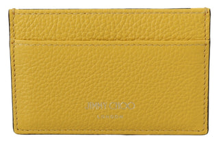 Sunshine Yellow Leather Card Holder - Luxury for You