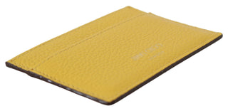 Sunshine Yellow Leather Card Holder - Luxury for You