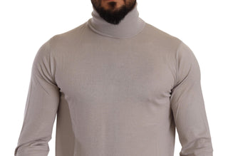 Elegant Light Blue Cashmere Turtleneck Sweater - Luxury for You