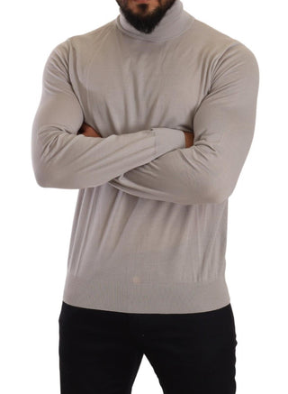 Elegant Light Blue Cashmere Turtleneck Sweater - Luxury for You