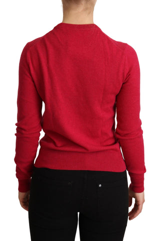 Chic Pink Cashmere Blend Crewneck Pullover - Luxury for You