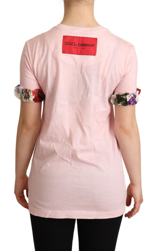 Elegant Floral Rose Applique T-shirt - Luxury for You