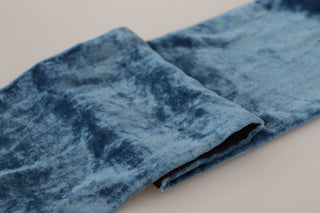 Elegant Silk Men's Scarf In Regal Blue