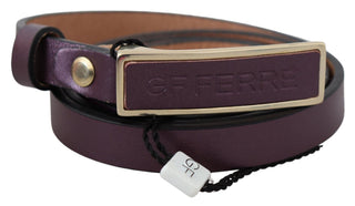 Elegant Maroon Leather Belt With Gold-tone Buckle - Luxury for You