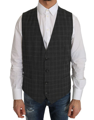 Elegant Checkered Wool Vest For The Urbane Man - Luxury for You