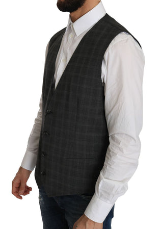 Elegant Checkered Wool Vest For The Urbane Man - Luxury for You