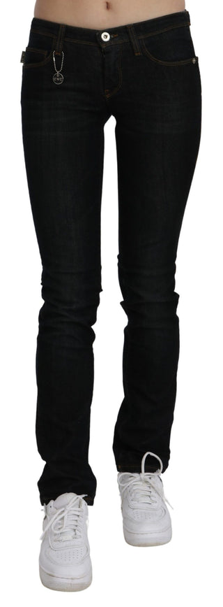 Chic Black Mid Waist Slim Fit Denim Jeans - Luxury for You