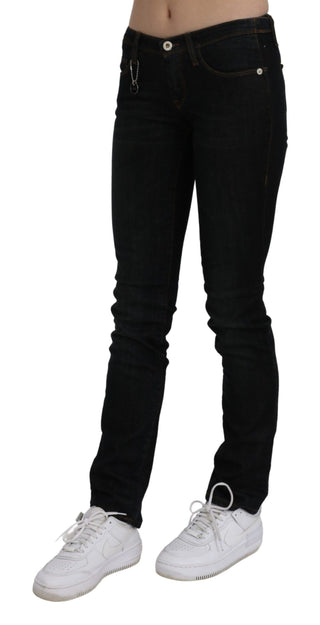 Chic Black Mid Waist Slim Fit Denim Jeans - Luxury for You