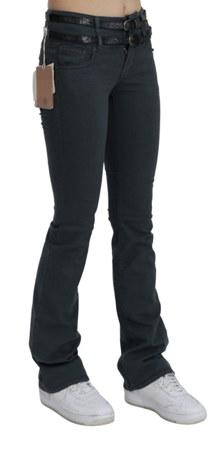 Chic Mid Waist Slim Flared Denim - Luxury for You