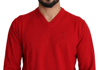 Iconic Embroidered Red Wool Sweater - Luxury for You