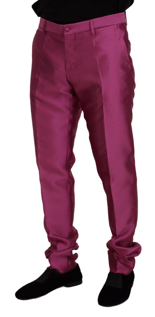 Elegant Slim Fit Formal Dress Pants In Pink