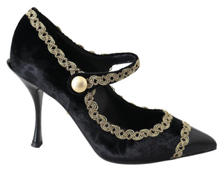 Elegant Velvet Patent Embroidered Pumps - Luxury for You