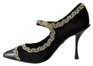 Elegant Velvet Patent Embroidered Pumps - Luxury for You