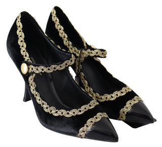 Elegant Velvet Patent Embroidered Pumps - Luxury for You