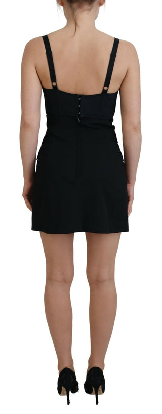 Elegant Black Sheath A-line Mini Dress