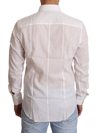 Elegant White Slim Fit Martini Dress Shirt - Luxury for You