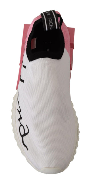 Elegant Sorrento Slip-on Sneakers In White & Pink