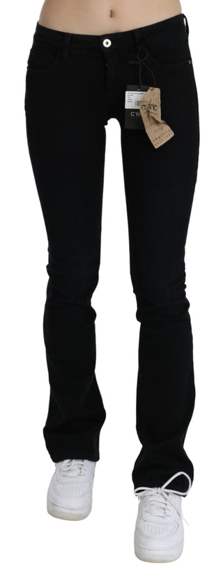 Chic Black Slim Fit Low Waist Denim - Luxury for You