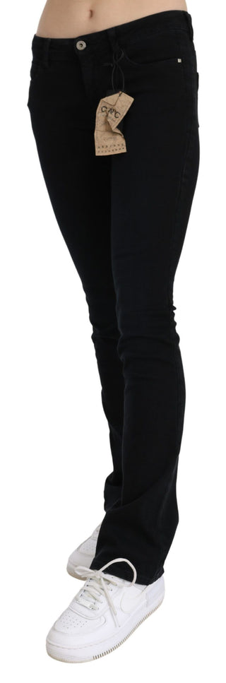 Chic Black Slim Fit Low Waist Denim - Luxury for You