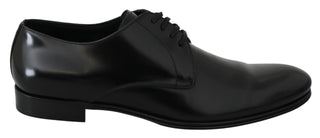 Elegant Black Leather Derby Shoes - Luxury for You