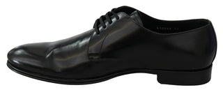 Elegant Black Leather Derby Shoes - Luxury for You