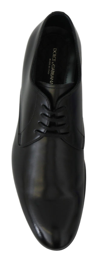 Elegant Black Leather Derby Shoes - Luxury for You