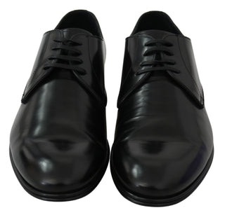 Elegant Black Leather Derby Shoes - Luxury for You