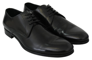 Elegant Black Leather Derby Shoes - Luxury for You