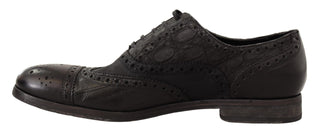 Exotic Leather Brogue Derby Dress Shoes - Luxury for You