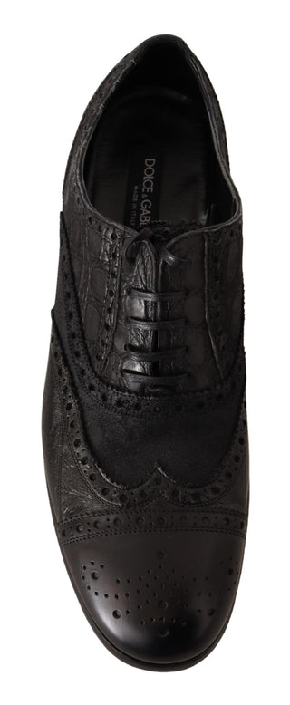 Exotic Leather Brogue Derby Dress Shoes - Luxury for You