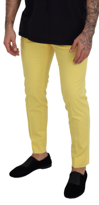 Sun-kissed Yellow Cotton Trousers