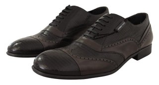 Elegant Brown Lizard Leather Oxford Shoes - Luxury for You