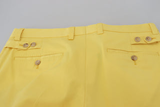 Sun-kissed Yellow Cotton Trousers