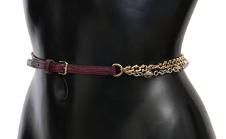 Crystal Studded Waist Belt In Purple - Luxury for You