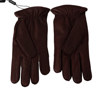 Elegant Maroon Wrist-length Lambskin Gloves - Luxury for You