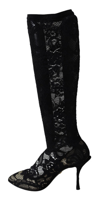 Elegant Black Stretch Sock Pumps - Luxury for You