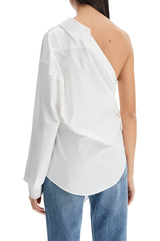 One-shoulder Poplin Stretch