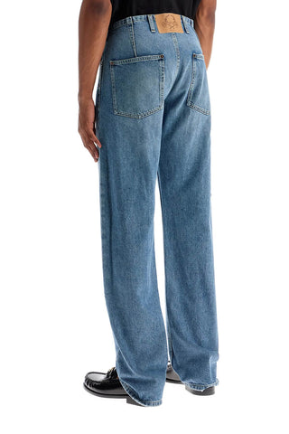 Straight Jeans With Adjustable Waistband