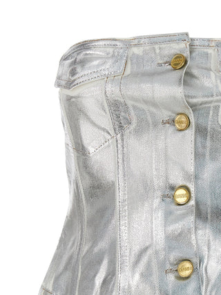 Laminated Denim Bust