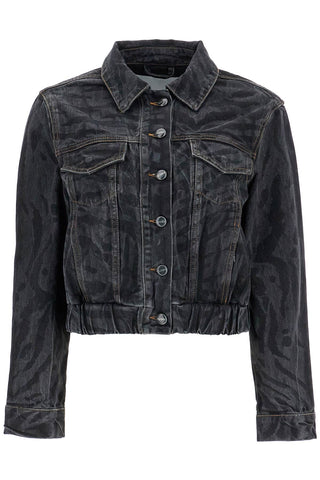 Cut\n\nshort Denim Jacket With Laser-cut