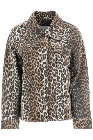 Leopard Print Denim Jacket