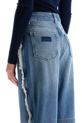 Distressed Barrel Jeans With